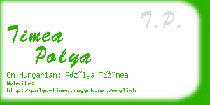 timea polya business card